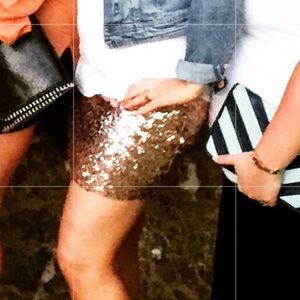 Rose gold Sequin Skirt
